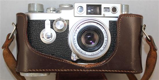 A 1950s Leica III G camera,